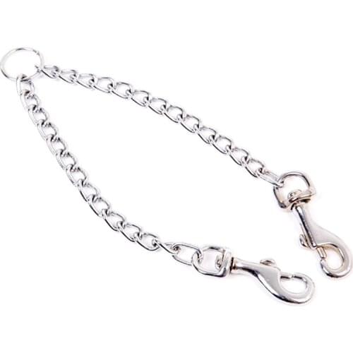 S M size High quality pet dog double hook chains Stainless Steel Double Dog Chain Pet Leash variety of small dogs and large dogs