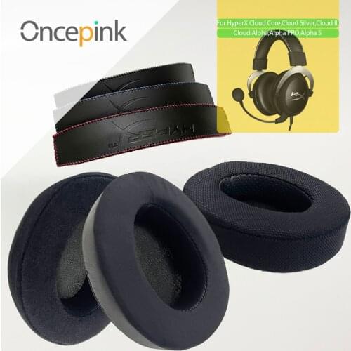 Oncepink Replacement EarPads Headband For HyperX Cloud Core,Silver,Cloud II,Cloud Alpha,Alpha PRO,Alpha S Headphone Ear Cushion