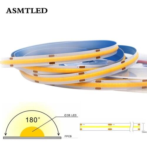 COB LED Strip Light 224/384/528 LEDs/m High Density Flexible FOB Lights Tape Cool/Nature/Warm White Linear Dimmable DC12V/24V