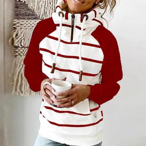 Harajuku Hoodie Oversized Long Sleeve Sweatshirt Women Hip Hop Vintage Autumn Winter Striped Star Print Hoodies Top Plus Size