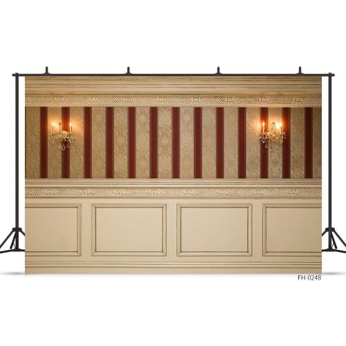 Vinyl Art Cloth Photography Backdrops Props Interior Wooden Wall Candlelight Backgrounds For Portrait Newborn Party Photo Studio