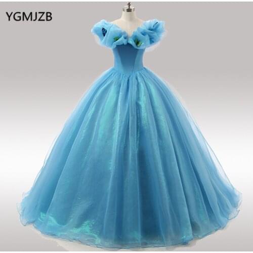 Blue Quinceanera Dresses 2020 Prom Gown Ball Gown Off Shoulder Vestidos De 15 Anos Sweet 16 Dress Debutante Gowns