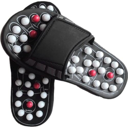 1pair New Sandal Revolving Gossip Foot Acupoint Health Massage Shoes Magnetic Therapy Massage Slippers Polka Dot Massage Slipper