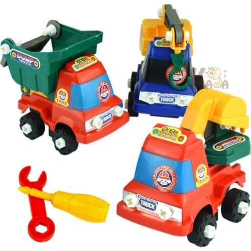 1pc Children Simulation Engineering Vehicles Excavator Inertia Car Boys Toy Real Dump Truck Removable Kids Birthday Gifts