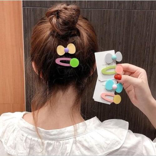 100set/lot 2pcs/set DIY Simple Multi Jelly Acrylic Bowknot Hair Clips Suits Hairpin Hair Styling Tools Accessories HA1408