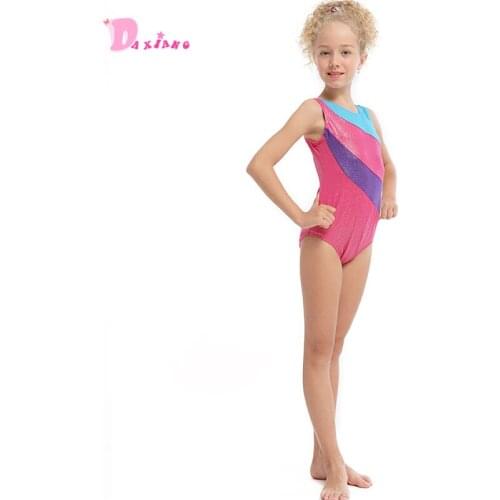 2018 Toddler Girls Athletic Dance Dress Girls Leotards Gymnastics Leotards Acrobatics Kids Dance Wear for 2-13Y