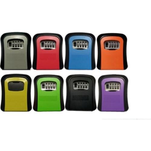 All-metal mini 4-wheel home password key box U disk door card storage box outdoor construction company storage storage box