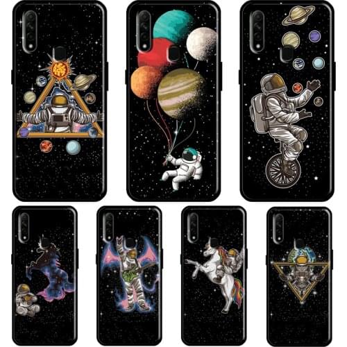 Astronaut Space Art For OPPO A15 A1K A3S A5S A52 A72 A91 A83 A93 Find X3 Pro Reno 2 Z A5 A9 A31 A53 2020 Case