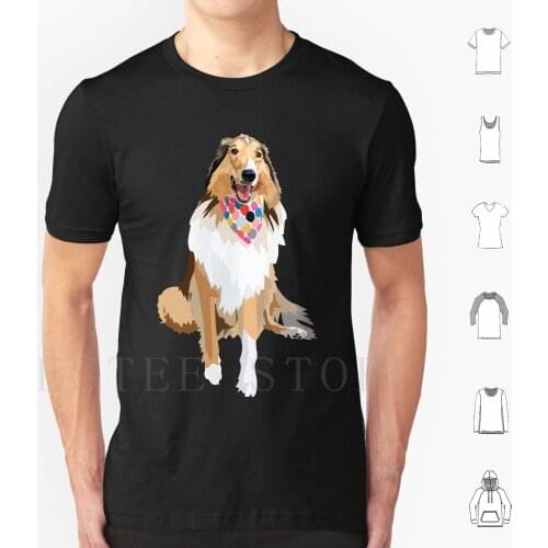 Finley T Shirt Cotton Men Diy Print Finley Finley The Dog Big Dog Rough Collie Border Collie Collie Rough Dog Fluffy Dog Big
