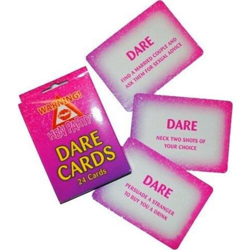 24pcs Hen Party Girl Out Night Gathering Games Bachelorette Gathering Dare Card Adult Sex Stag Party Games Supplies HW85