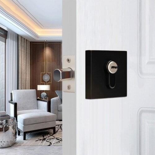 Square Round Circle Conceal Mortise Door Lock Thumbturn Deadbolt European Rosette ORB Matte Black Red Bronze Ivory White