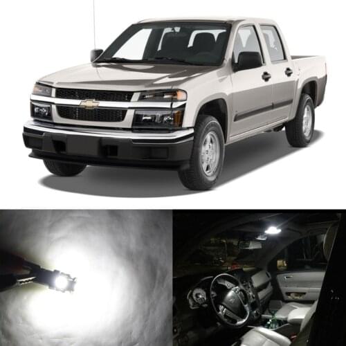 8PCs White Canbus Led Interior Package Kit Light Bulbs For Chevrolet Chevy Colorado 2004-2012 Map Dome Courtesy License Lamp