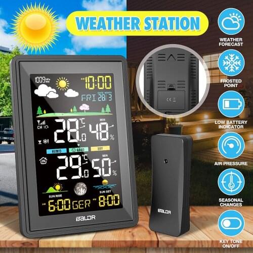Digoo DG-TH8461 LCD Weather Station Hygrometer Thermometer Meter Wireless Indoor Outdoor Forecast Sensor Alarm Clock Backlight