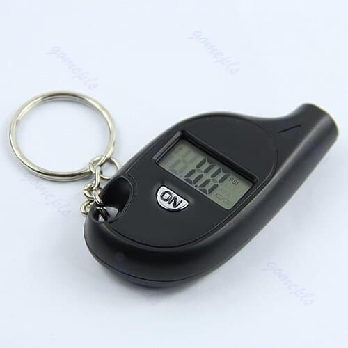 Mini LCD Digital Tire Tyre Keychain Air Pressure Gauge For Car Auto Motorcycle