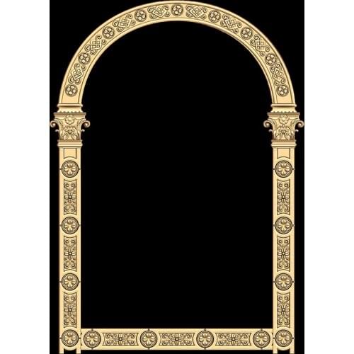 3d STL Model for CNC Router Engraver Carving Machine Relief Artcam Aspire - picture frame/door 13