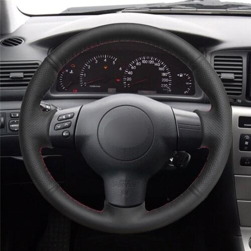 DIY Anti-Slip Wear-Resistant Steering Wheel Cover For Toyota Corolla 2003-2006 Caldina RAV4 Wish 2004-10 Car Interior Decoration