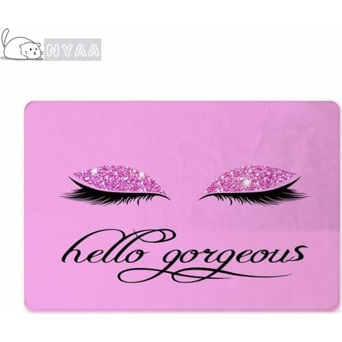 Anti-slip Absorb water Bath mat Cartoon eyelash Bathroom kitchen bedroon floor mat Entrance kids prayer mat