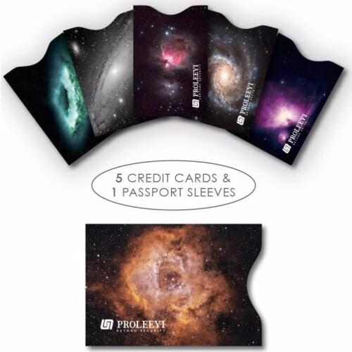New Top Load 5xCredit Cards and 1xPassport Credit Card RFID Blocking Sleeves Set Protector Aluminum Safety Shield Holder Wallet
