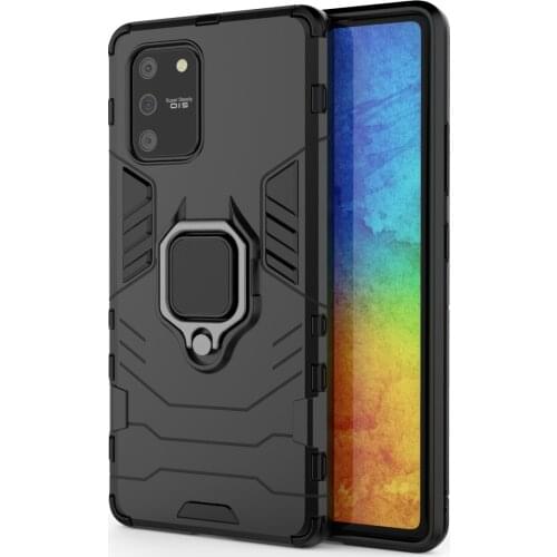 Armor Shockproof Ring Holder Case For Samsung Galaxy S10 Lite Hard PC Soft TPU Hybrid Rugged Back Cover