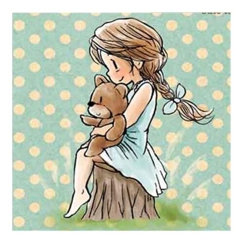 Girl Transparent Clear Pattern Stamps For DIY Scrapbooking/Card Making/Kids Christmas Fun Decoration Suppliestampons