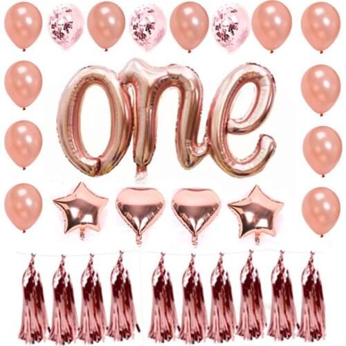 Happy Birthday Decoration Balloons Rose Gold Letter Foil Ballons Kids Adult Birthday Party Decorations Anniversary
