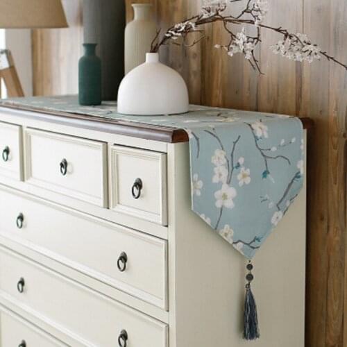 Nordic Pastoral Modern Minimalist Fresh Style Bed Flag Table Cloth Coffee Flag Porch Home Decorations Wedding Table Runner