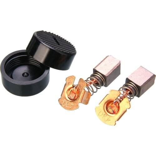 1 Pair Carbon Brushes For BGA450 BGA452 DGA452 GA400 BGA402 With Carbon Brush Black Caps Replacement Hand Tool