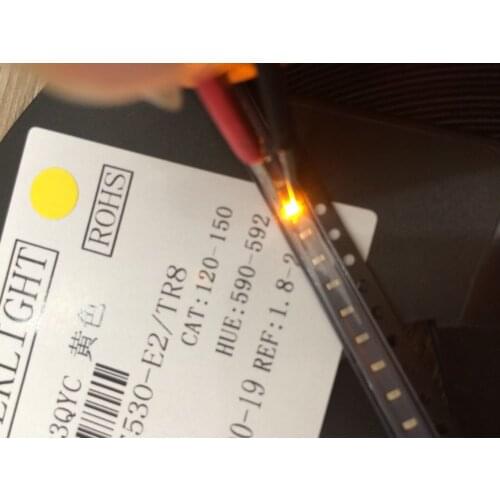 0603 SMD LED High Bright Yellow Yellow Light LED Light 0603 yellow highlight LED lamp beads 1608 yellow light emitting diode pat