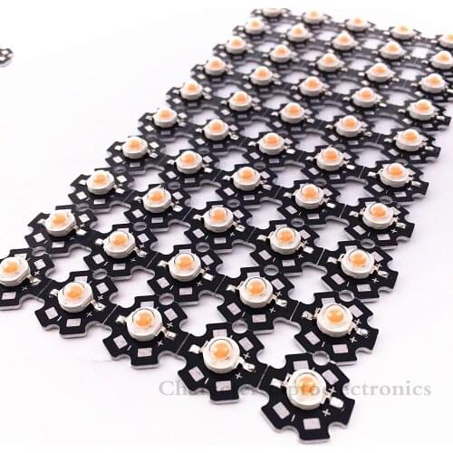 10pcs/lot 3W full spectrum led grow chip with PCB star , led grow lights ,broad spectrum 400nm-840nm led diode for indoor plant