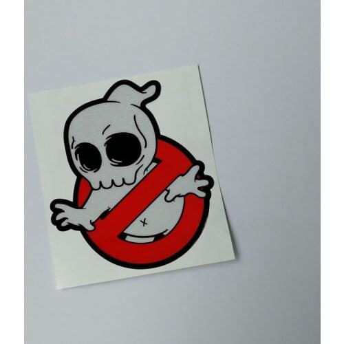 Reflective No ghost funny skull Car decals Motorcycle Motocross Racing Sticker vinyle bumperfor car laptop