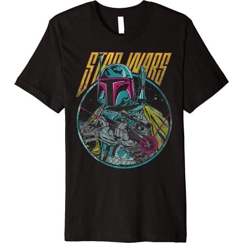 Boba Fett Neon Blaster Vintage Premium T-Shirt