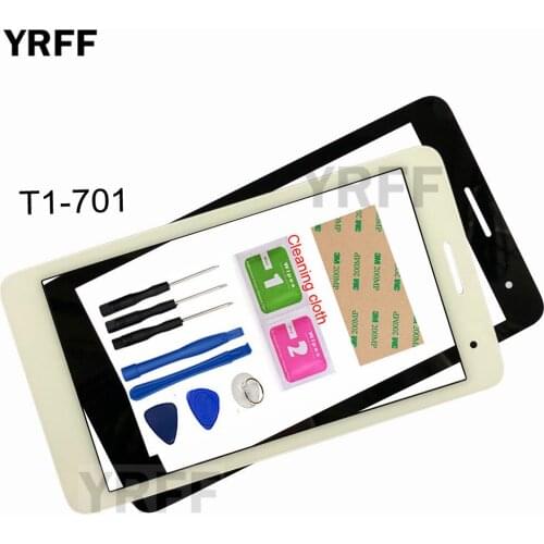 7.0'' Mobile Touch Screen Outer Glass For Huawei T1-701U 701 Front Glass Panel Replacement