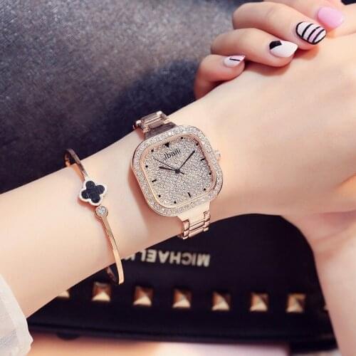Women Luxury Rhinestone Watch Ladies Elegant Diamond Square Dial Watch Girl Casual Party Quartz Clock Reloj Mujer Marcas Famosa