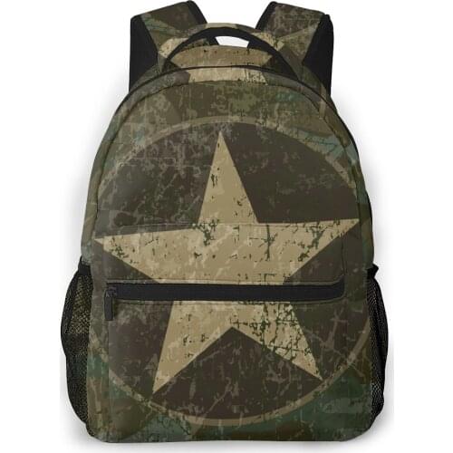 OLN Women Backpack Kids School Bag for Teenage Girls Military Background Female Laptop Notebook Bagpack Travel Back Pack 2021