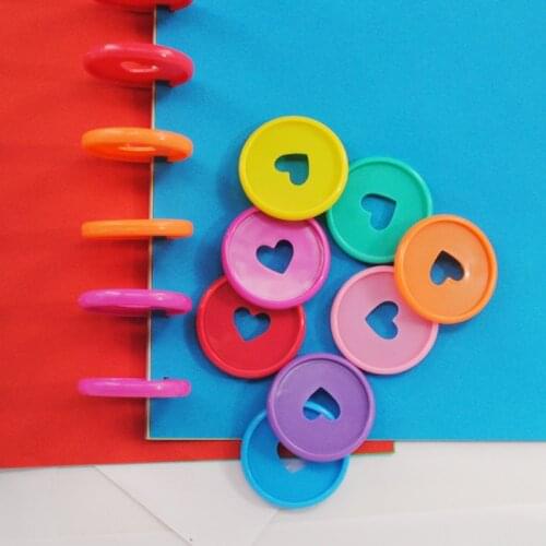 100pcs 35mm Colorful Mushroom Planner Binder Rings Notebook Binding Discs Disc Binding DIY Scrapbook Accessories Office Supplies