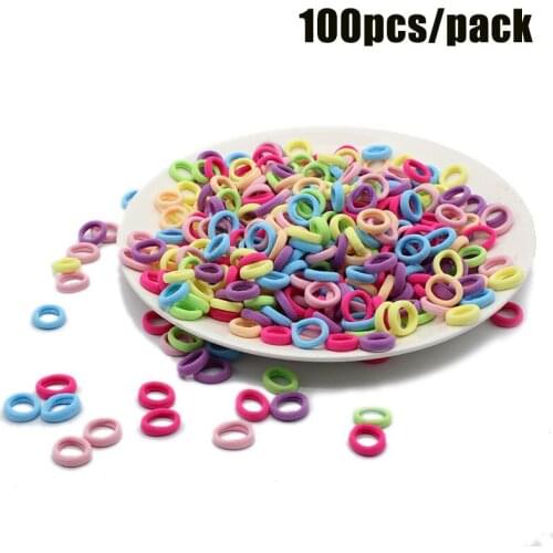 100 Pc Girl elastic hair bands Black White Hair accessories Gum For Hair ponytail Rubber Bands holder gumki do wlosow isnice