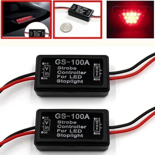 12v Car Vehicle Gs-100a Led Flash Strobe Controller Flasher Module Auto Led Rem Stop Light Lamp 2021 New