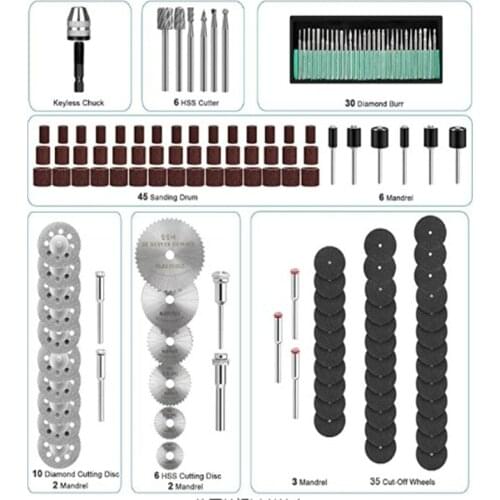 147PC Electric Grinding Accessories Set Electric Grinding Crane Grinding Machine Accessories Combination Grinding and Polishing