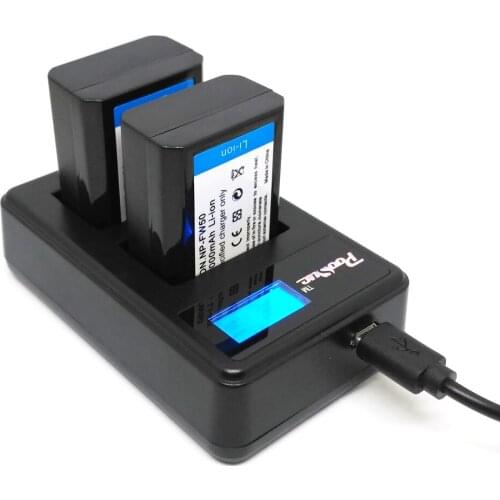 2Pcs NP-FW50 batteries NP FW50 and LCD USB dual battery charger for Sony NEX-5 NEX-7 SLT-A55 A55 A3000 A5000 A6000 A6300 A7000