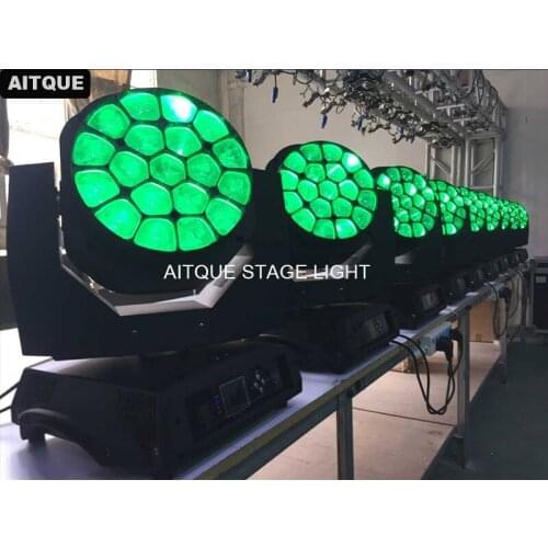 2pcs Stage led moving head beam zoom 19x15w 4in1 rgbw bee eye moving head zoom light