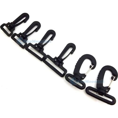 20 Pcs / Lot Plastic Hook Rocker Swivel Strap Webbing J Buckles 3/4" 1" 1.25" 1.5" 18mm 25mm 32mm 38mm
