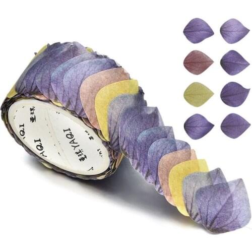 200 Petals/ roll creative flower petal washi tape, masking tape stickers s, DIY dairy, journal, scrapbooking bottle journal