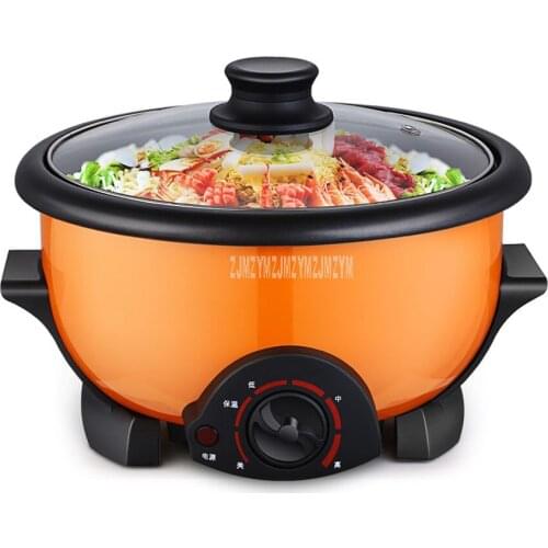 3.5L Capacity Mini Electric Multi Cooker Hot Pot Household Non-stick Electric Cooking Machine Student Dormitory Hotpot Cooker