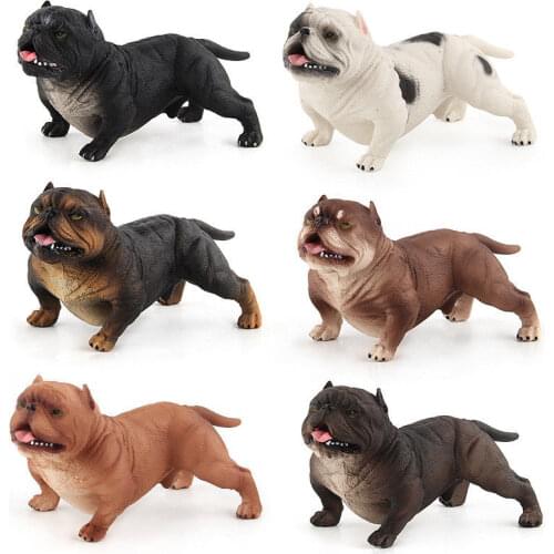 American Bully Pitbull Figurine Animal Figure Model Toy Collector Kid Gift Plastic Realistic Animals Nature Toys Home Decoration