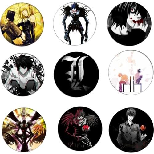 Free Shipping Anime Death Note Cosplay Badge Brooch L·Lawliet Killer Yagami Light Pins Badges for Backpacks Children Gift