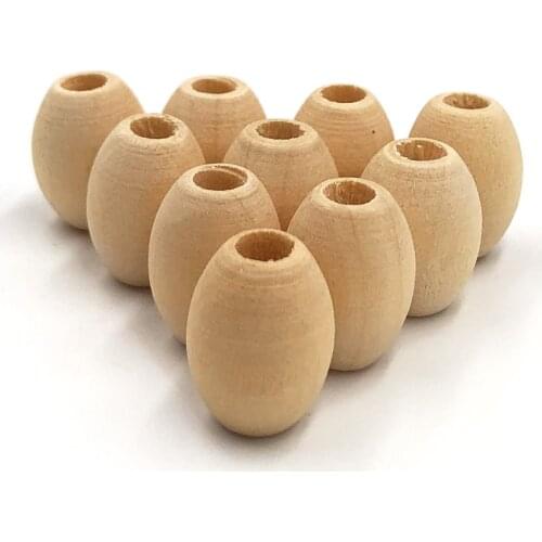 DIY 25*16mm 20pcs/lot Natural Wood Beads Oval Shape Kids Toys&Pacifier Clip Spacer Beading for Necklace Bracelet Jewelry Making