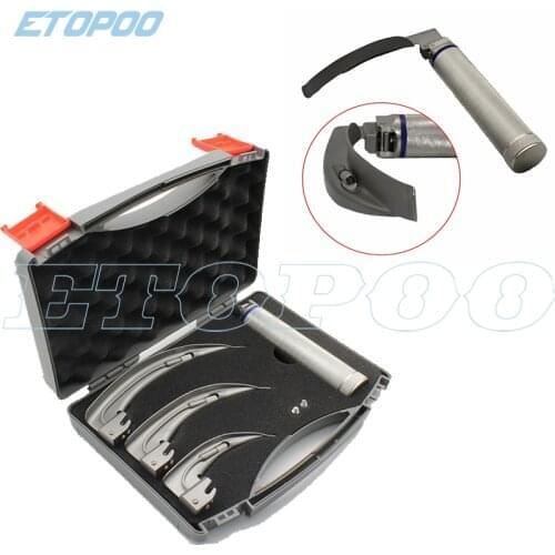 Child Anesthesia throat mirror LED light Intubation stainless steel Laryngoscope Adult child Fiber optic laryngoscope Tool Parts