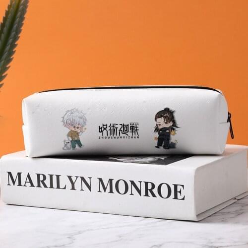 Jujutsu Kaisen Pen Bags Anime Cartoon Pencil Case Gojo Satoru Inumaki Toge Storage Bag Student Stationery Gift Customization