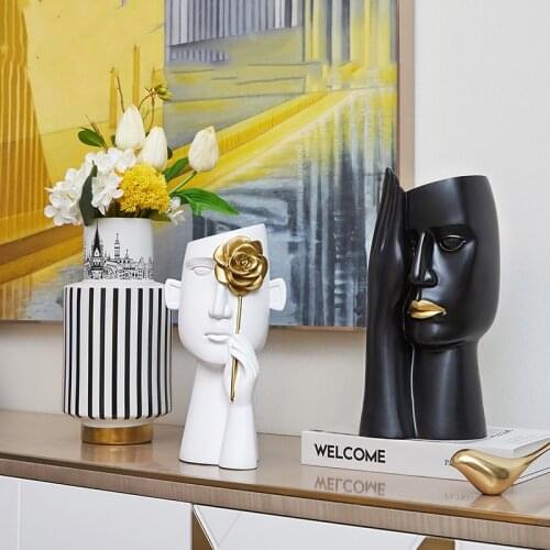 Nordic Creative Vase Art Decor Living Room Home Decor Coffee Table Flower Arrangement Ornaments