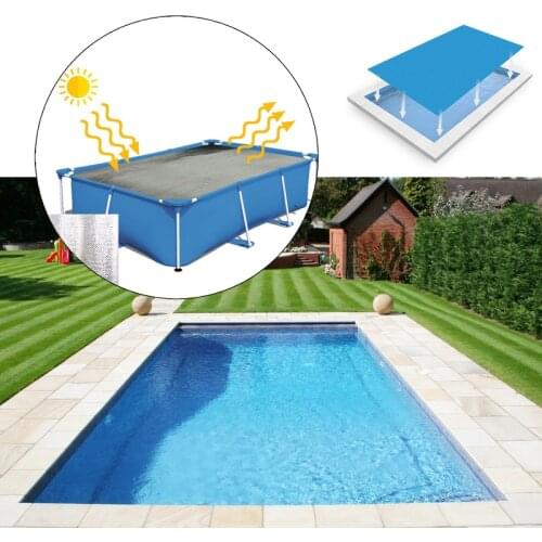 Summer Swimming Pool Cover Rectangular Solar Waterproof Tub Dust Outdoor Tarpaulin Bubble Blanket Thermal Insulation Cover Film